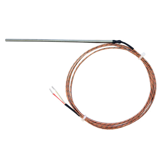 J type Thermocouple: 4mm OD x 150mm Length, Split Leads, 6 ft Cable